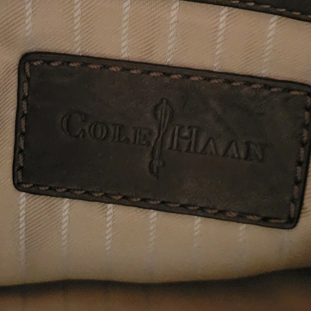 Cole Haan Chocolate Woven Leather Satchel - Picture 4 of 10